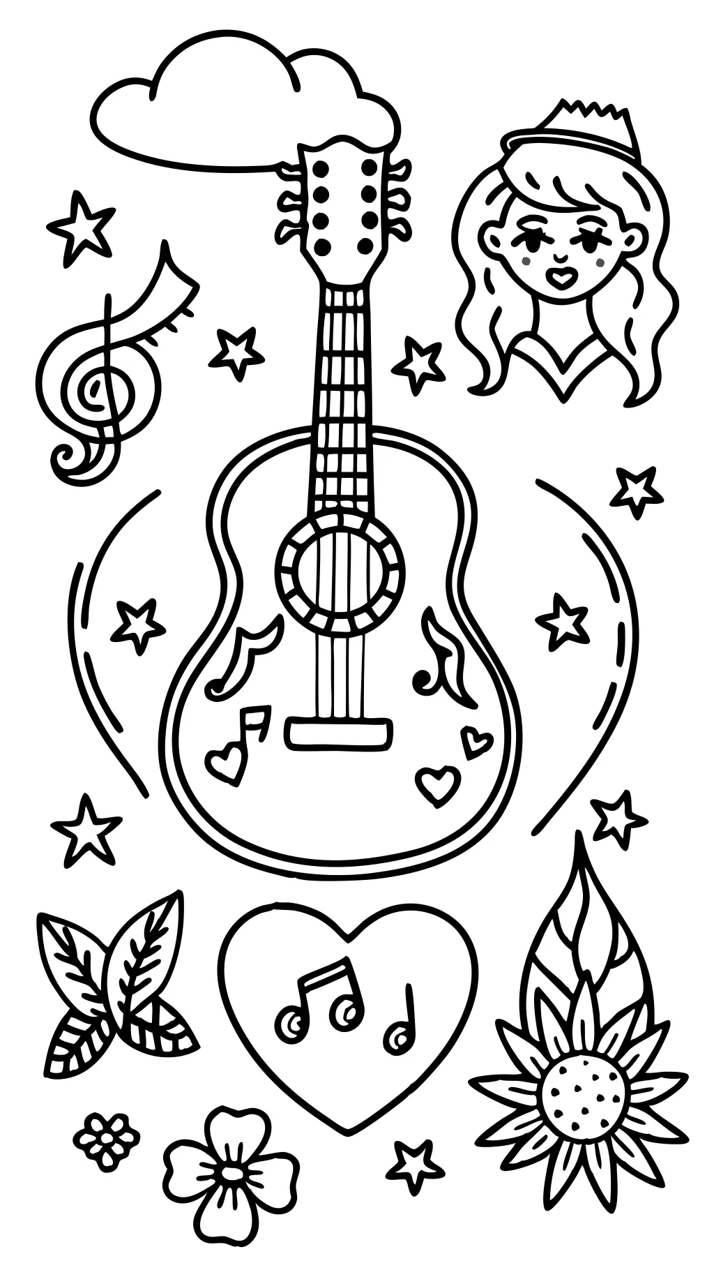 taylor swift free coloring pages